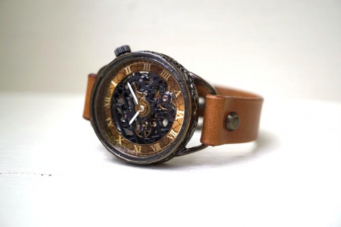 メカニックブラック　AT　キャメル　真鍮