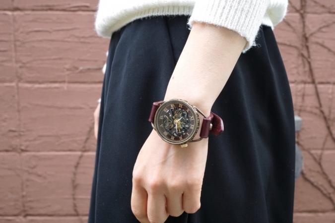 メカニックブラック　AT　ワインブラウン　真鍮