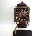 クラックワールドスクエア　Lサイズ　真鍮　ワインブラウン