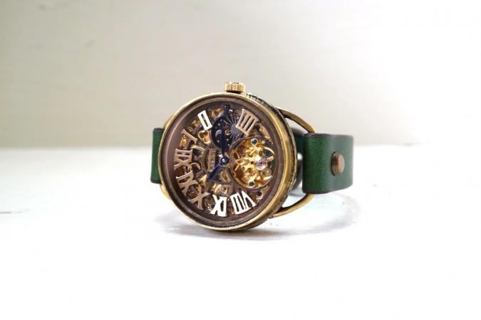 K-11　クラウン　真鍮　　スケルトン　GD/MOV　グリーン