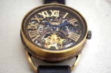 K-11　クラウン　真鍮　　スケルトン　SV/MOV　ブラック