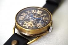 K-11　クラウン　真鍮　　スケルトン　SV/MOV　ブラック