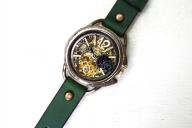 K-14　ナイン　AT　真鍮　グリーン　手作り腕時計