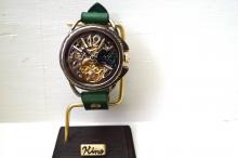 K-14　ナイン　AT　真鍮　グリーン　手作り腕時計