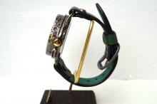 K-14　ナイン　AT　真鍮　グリーン　手作り腕時計