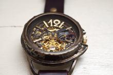 K-14　ナイン　AT　真鍮　ワインブラウン　手作り腕時計