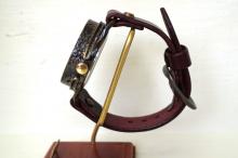 K-14　ナイン　AT　真鍮　ワインブラウン　手作り腕時計