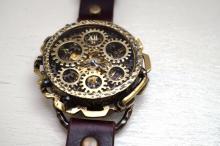 K-10　キノパンクワールド　真鍮　ワインブラウン　手作り時計