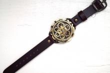 K-10　キノパンクワールド　真鍮　ワインブラウン　手作り時計