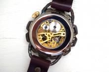 K-10　キノパンクワールド　真鍮　ワインブラウン　手作り時計