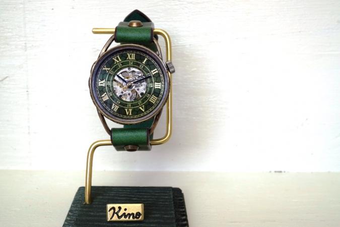 MK-6 メカニックワールド　SV　Mサイズ　真鍮 グリーン　手作り腕時計
