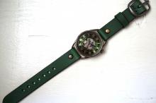 MK-6 メカニックワールド　SV　Mサイズ　真鍮 グリーン　手作り腕時計