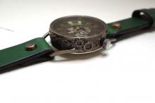 MK-6 メカニックワールド　SV　Mサイズ　真鍮 グリーン　手作り腕時計