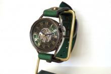 MK-6 メカニックワールド　SV　Mサイズ　真鍮 グリーン　手作り腕時計