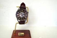 MK-6 メカニックワールド　SV　Mサイズ　真鍮 ワインブラウン　手作り腕時計