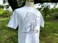 波乗りミジンコライダー　Tシャツ(クリアファイルおまけ)