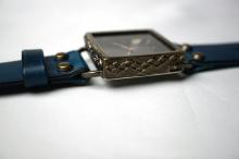 クラックワールドスクエア　Lサイズ　真鍮　ブルー