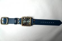 クラックワールドスクエア　Lサイズ　真鍮　ブルー