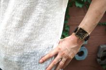 クラックワールドスクエア　Lサイズ　真鍮　イエロー