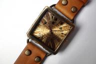 クラックワールドスクエア　Lサイズ　真鍮　キャメル