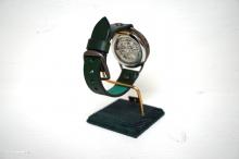 メカニックシルバー　AT　グリーン　真鍮　手作り腕時計