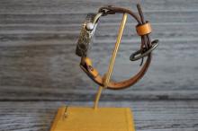 メカニックシルバー　AT　イエロー　真鍮　手作り腕時計