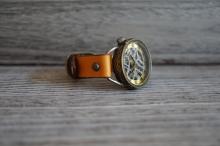 メカニックシルバー　AT　イエロー　真鍮　手作り腕時計