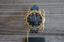 キノパンクブルー　真鍮　ブルー(ドラーロ)　手作り腕時計