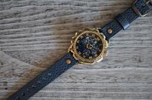 キノパンクブルー　真鍮　ブルー(ドラーロ)　手作り腕時計