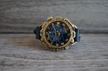 キノパンクブルー　真鍮　ブルー(ドラーロ)　手作り腕時計