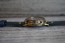 キノパンクブルー　真鍮　ブルー(ドラーロ)　手作り腕時計