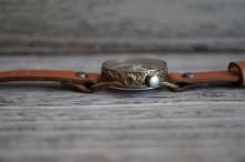 メカニックブラック　AT　Mサイズ　キャメル 真鍮 　手作り腕時計