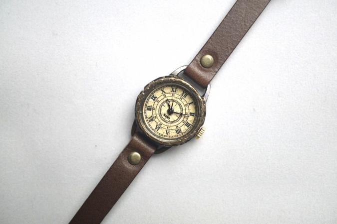 SS-1 クラック アンティーク ローマ SSサイズ　真鍮 ブラウン