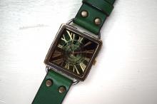 クラックワールドスクエア　Lサイズ　真鍮　グリーン