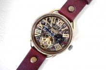 K-11　クラウン　真鍮　　スケルトン　SV/MOV　ワインブラウン