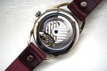 K-11　クラウン　真鍮　　スケルトン　SV/MOV　ワインブラウン