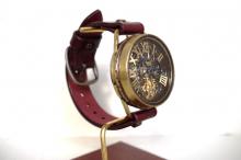 K-11　クラウン　真鍮　　スケルトン　SV/MOV　ワインブラウン