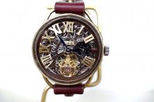 K-11　クラウン　真鍮　　スケルトン　SV/MOV　ワインブラウン